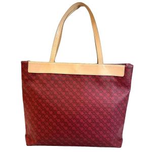 GHERARDINI トートバッグ PVC レザーハンドル 総柄 A4対応 赤 レッド IBO49