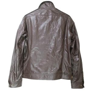 adidas 中綿 切替 ジャケット フェイクレザー フリース ジップアップ スタンドカラー スリーストライプ ロゴ刺? M 茶 ブラウン