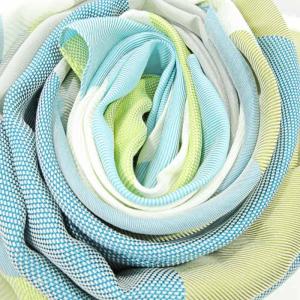 Loro Piana シルク混 大判 ストール マフラー ショール 肩掛け マルチボーダー マルチカラー 0409 IBO51