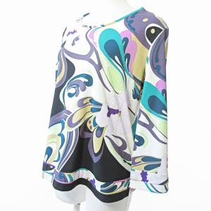 LEONARD SPORT 花柄 カットソー 7分袖 マルチカラー 42 0410 IBO51