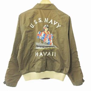 PHERROW'S シーシーマスター C.C.MASTERS USS NAVY ベトジャン フライトジャケット ミリタリー HAWAII 龍 刺繍