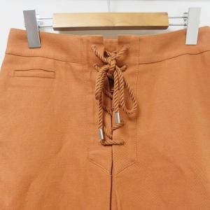 Drawer 19ss リネンコットンボックスプリーツスカート レースアップ ロング 6524-299-1172 綿麻 36 S相当 ブリック