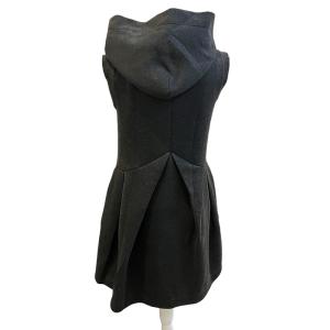 MM6 Maison Margiela 美品 ワンピース ひざ丈 ノースリーブ フード付き 無地 M グレー IBS91
