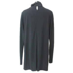 ADORE 美品 22SS 長袖 ドレープジャージーラウンドカットハイネックトップス カットソー 38 M相当 黒 ブラック IBO53