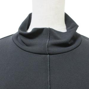 ADORE 美品 22SS 長袖 ドレープジャージーラウンドカットハイネックトップス カットソー 38 M相当 黒 ブラック IBO53