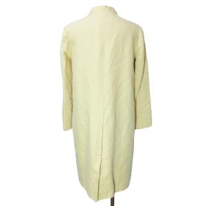 Chloe ロング コート リネン100% ターンロック 小さいサイズ 34 XS相当 黄 IBO53 X