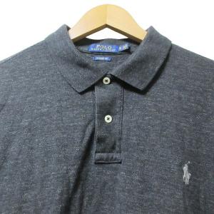 POLO RALPH LAUREN ポロシャツ 半袖 ポニー ワンポイント刺? クラシックフィット 大きいサイズ XL チャコールグレー IBO53 X