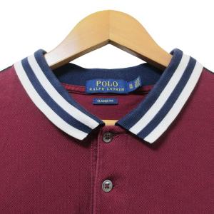 POLO RALPH LAUREN ポロシャツ 半袖 鹿の子 ポニー ワンポイント刺繍 ロゴ クラシックフィット 大きいサイズ XL ボルドー IBO53 X