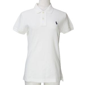 美品 ポロシャツ 半袖 鹿の子 スキニー ポニー ワンポイント刺? M 白 ホワイト IBO53 X