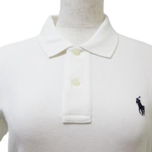 RALPH LAUREN 美品 ポロシャツ 半袖 鹿の子 スキニー ポニー ワンポイント刺? M 白 ホワイト IBO53 X