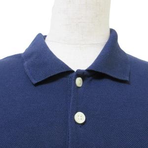 RALPH LAUREN 美品 ポロシャツ 半袖 鹿の子 ポニー ワンポイント刺? M 紺 ネイビー IBO53 X