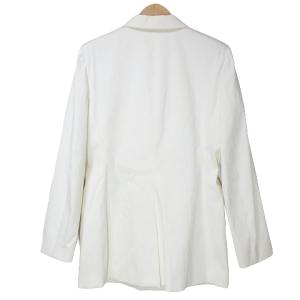 LOEWE テーラードジャケット 比翼ボタン 総裏地 ストレッチ 40 L相当 白 IBO53 X