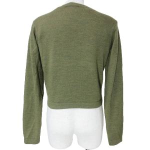 ETRO アンサンブルニット カーディガン シルク切替 ペイズリー 長袖 カーディガン 半袖 カットソー ウール 40 M相当 カーキ