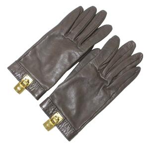 ケリー金具 手袋 グローブ レザー 7 茶 ブラウン レディース IBO53 X