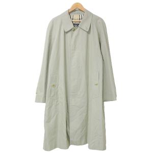 米国製 ヴィンテージ ステンカラーコート 裏ノバチェック 比翼ボタン カーキ