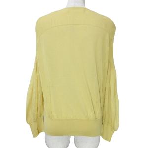 CYCLAS 近年 長袖 カーディガン ニット 薄手 S 黄色 IBO53 X