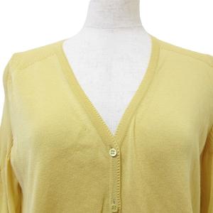 CYCLAS 近年 長袖 カーディガン ニット 薄手 S 黄色 IBO53 X