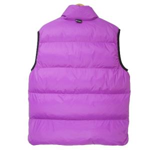 PALM ANGELS 近年 中綿ベスト ジップアップ スタンドカラー ワッペン L 紫 パープル IBO53 X