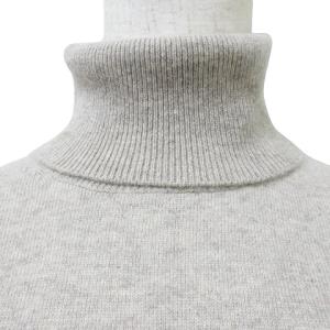 PAULE KA カシミヤ100% タートルネック 半袖 ニット セーター M ベージュ IBO53 X