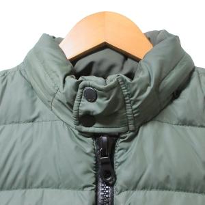 DUVETICA ダウンベスト ジップアップ ナイロン インフード スタンドカラー 50 L相当 緑 グリーン X