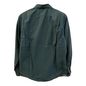 PAUL SMITH 美品 PS 近年AFRICAN FLAG プラケットシャツ 長袖 L 緑 グリーン