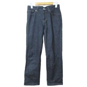 ｘ EDWIN エドウィン 美品 デニム パンツ テーパード ジーンズ シンチバック W27 L 25 紺 ネイビー X