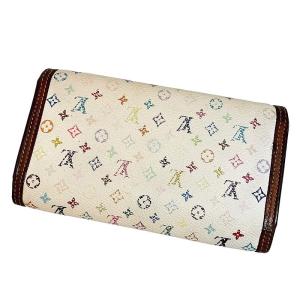 LOUIS VUITTON マルチ モノグラム 三つ折り 長財布 ポルトトレゾール インターナショナル M92659 レザーコンビ 白 ホワイト
