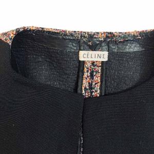 CELINE ツイード ブルゾン フィービー期 ヴィンテージ 36 赤系 マルチカラー