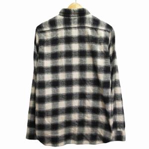 COOTIE オンブレ チェックシャツ カジュアル 長袖 XL 黒 ブラック アイボリー