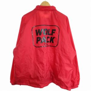 ROTTWEILER ナイロンコーチジャケット WOLFPACK ロゴプリント XL 赤 レッド