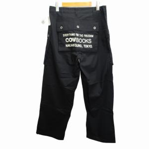 Mountain Research ｘカウブックス COW BOOKS コラボ カーゴパンツ バックロゴ M 黒 ブラック
