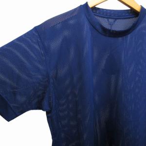 Mountain Research タグ付き Tシャツ カットソー メッシュ プリント 半袖 L 青 ブルー