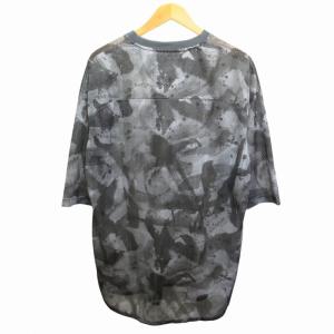 White Mountaineering タグ付き スミエペインティングメッシュハニージャージーシャツ Tシャツ カットソー 総柄 半袖 2 M グレー WM1871523