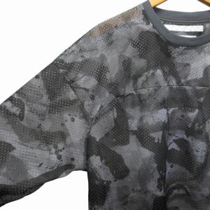 White Mountaineering タグ付き スミエペインティングメッシュハニージャージーシャツ Tシャツ カットソー 総柄 半袖 2 M グレー WM1871523