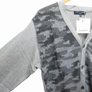 COMME des GARCONS HOMME タグ付き AD2015 カーディガン ニット 柄切替 M グレー
