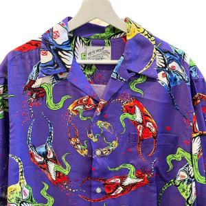 WACKO MARIA タグ付き NECK FACE ネックフェイス HAWAIIAN SHIRT アロハシャツ 半袖 総柄 NECKFACE-WM-HI12-C