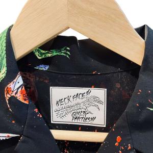 WACKO MARIA ｘNECK FACE HAWAIIAN SHIRT アロハシャツ 半袖 オープンカラー L ブラック