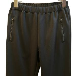 COMME des GARCONS 美品 22SS イージーパンツ ウエストゴム 裾ファスナー ストレッチ 無地 OX-T022 薄手 Sサイズ 黒 ブラック