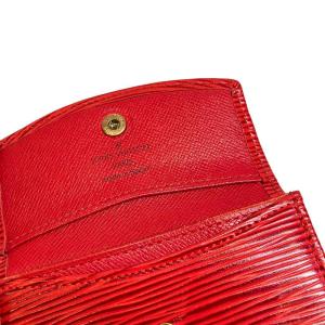 LOUIS VUITTON エピライン コインケース M6341E レザー 90S フラップ 赤 レッド