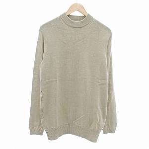 STUDENT MOCK SWEATER スチューデント モック セーター ニット 長袖 ボトルネック 2 L ベージュ NN-K3008