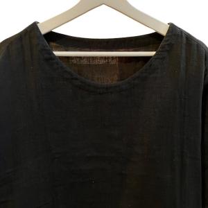 the Sakaki 美品 ガーゼ Tシャツ 半袖 THE BANG ザバング ボートネック 無地 薄手 Mサイズ 黒 ブラック