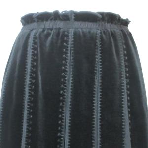 FOXEY BOUTIQUE 美品 ベロア スカート シースルー チュール ひざ丈 タックフレア 17779 黒 ブラック 40 黒 ブラック X