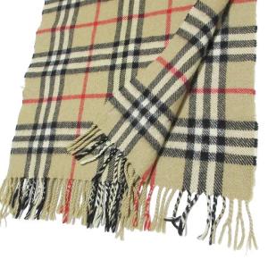 burberrys ノバチェック カシミヤ マフラー ベージュ系