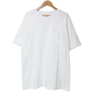 ポケット Tシャツ 半袖 カットソー クルーネック 無地 丸胴 3 L相当 白 ホワイト X