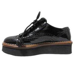 TOD'S 17AW プラットフォーム ダービーシューズ 37 ブラック