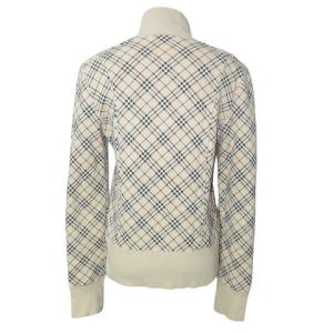 BURBERRY BLUE LABEL ノバチェック ブルゾン 裏起毛 ワンポイント ジップアップ スタンドカラー 38 M相当 ベージュ GY09 X