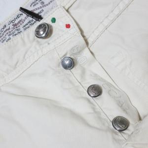 JACOB COHEN パンツ 620 チノパン 大きいサイズ 36 ボタンフライ ワンポイント 無地 キナリ系 GY09 X