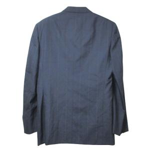 VALENTINO GARAVANI UOMO テーラードジャケット ダブル ストライプ 総裏地 ヴァージンウール 46REG M相当 紺 ネイビー GY09 X