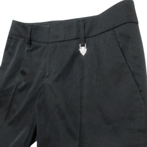GUCCI スラックス パンツ ブーツカット チャーム 国内正規 ウール 38 S相当 黒 ブラック GY09 X