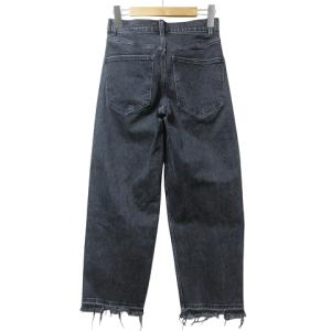 Theory 美品 切りっぱなし デニム パンツ ジーンズ RELAX ST JEAN FH カットオフ 23 S相当 黒 ブラック X